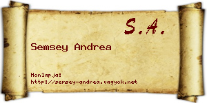 Semsey Andrea névjegykártya